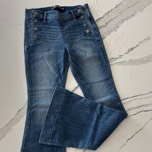 Express Dark Blue Flare Jeans